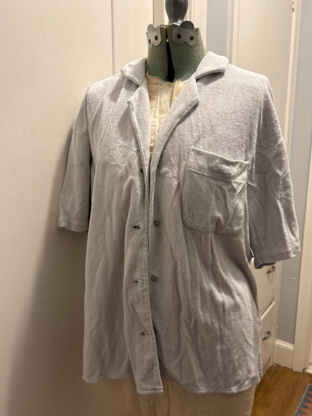 Kith Terry Cloth Camp Collar Short Sleeve Button Up Shirt